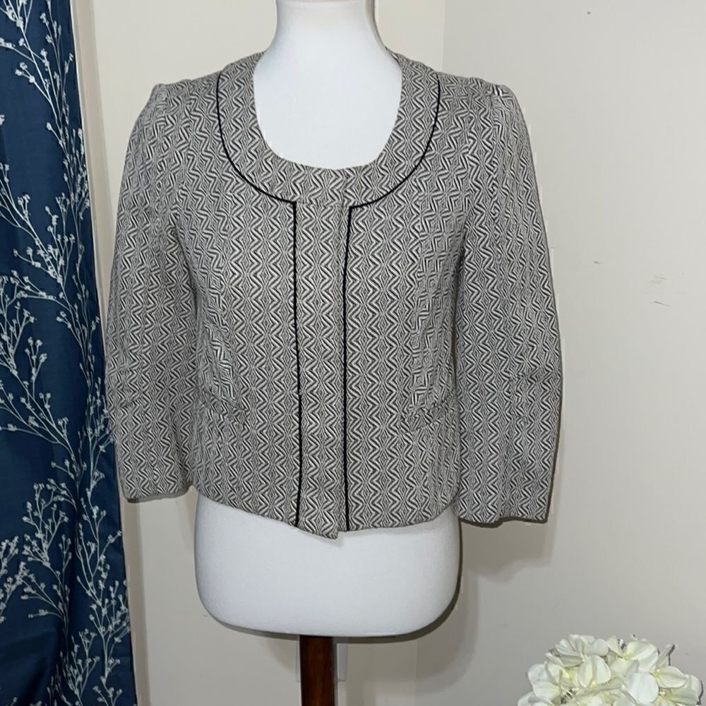 Anthropologie | Anthro Coquille Eyes For You Cropped Jacket Snaps sz 2